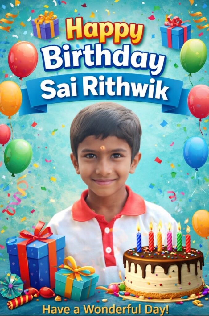 సాయి రిత్విక్ పుట్టినరోజు వేడుకలు ఘనంగా..