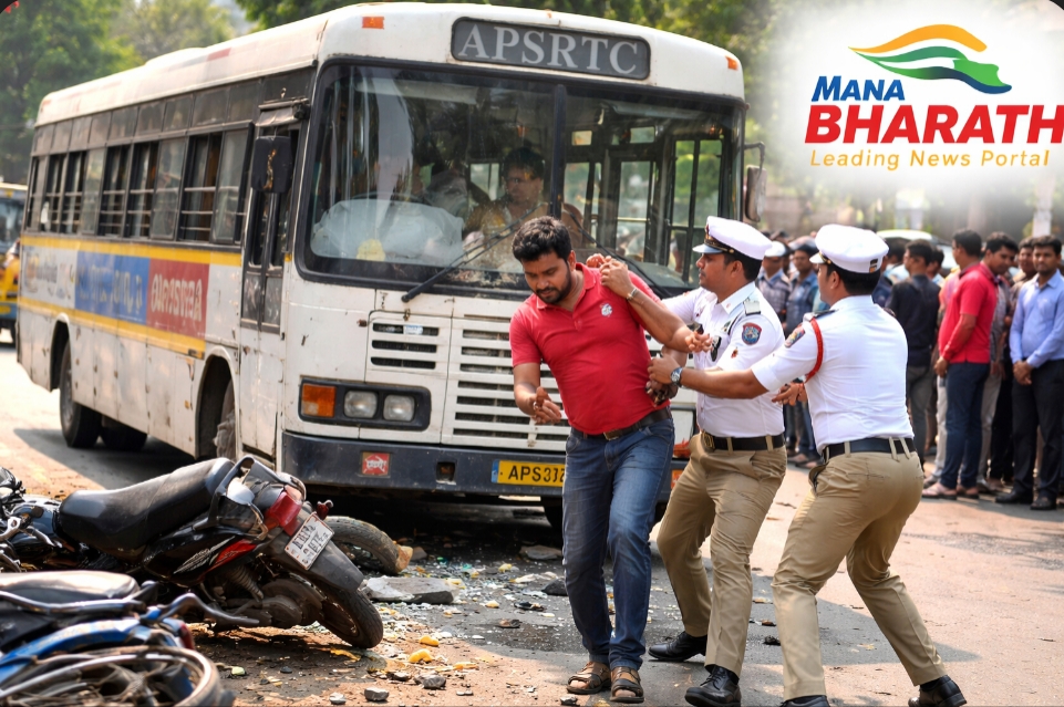 మద్యం మత్తులో RTC బస్సు చోరీ..