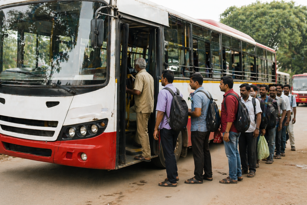 సమ్మె ప్రభావం: పురుషులకూ ఫ్రీ బస్ ప్రయాణం