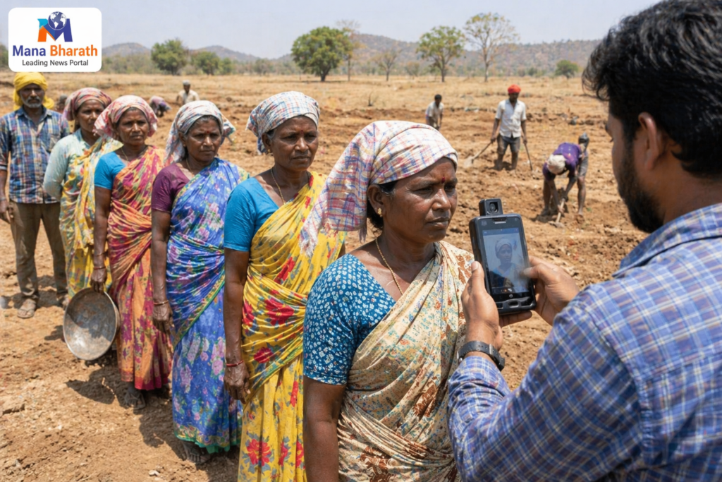 ఫేస్ అథెంటికేషన్‌ రాక ఎండలో కష్టాలు..