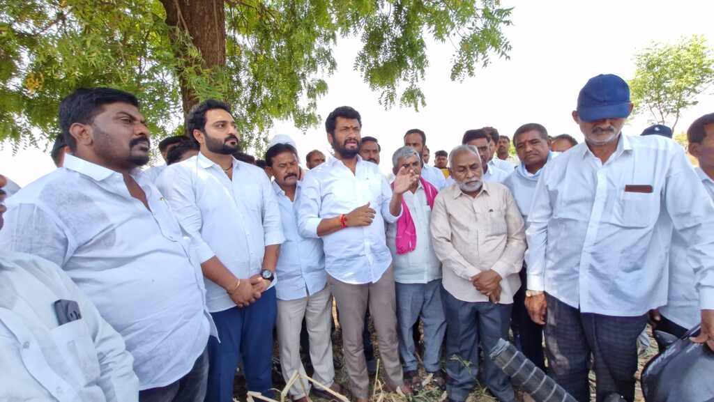 కాలిపోయిన జొన్న పంట.. రైతుకు ఎమ్మెల్యే అండ