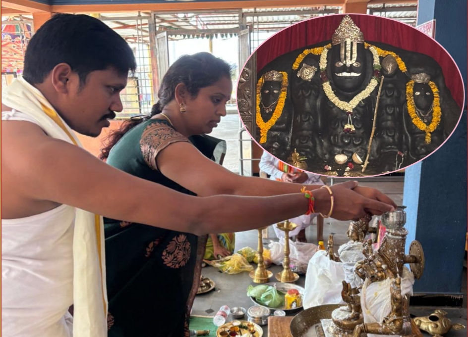 స్వయం భూ ఆలయంలో పీఆర్ఆర్ పూజలు..