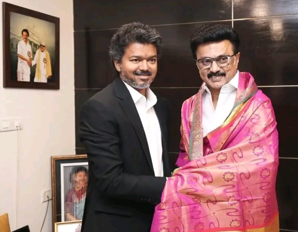 స్టాలిన్‌తో సీఎం విజయ్ భేటీ..!