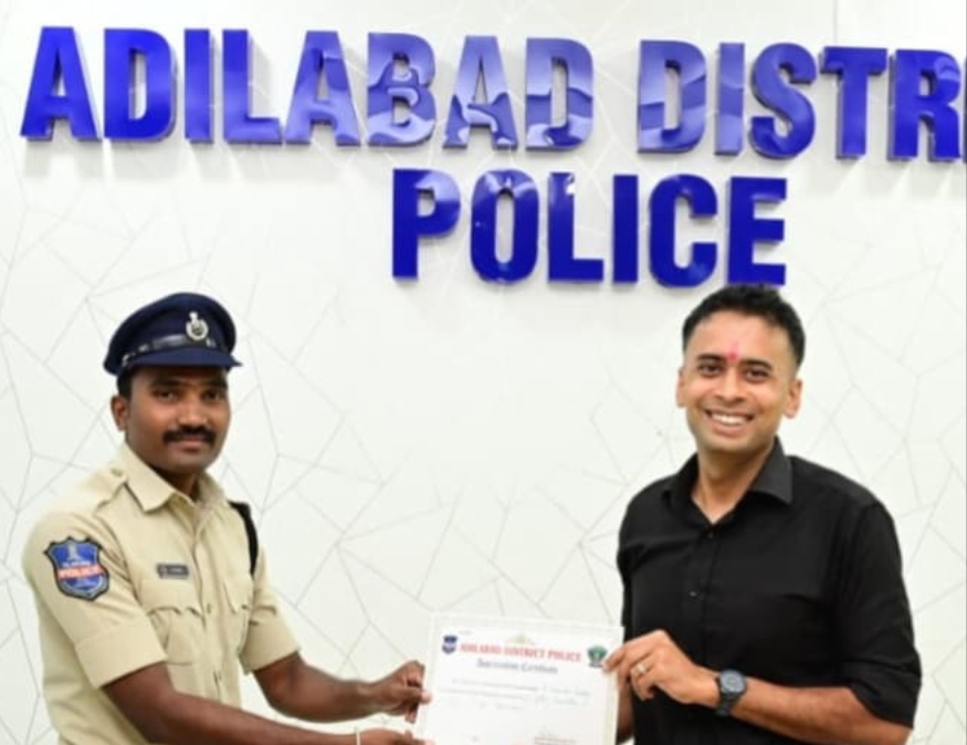 బట్టు రాహుల్‌కు ఎస్పీ ప్రశంసలు..