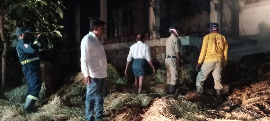 అగ్ని ప్రమాదం.. స్పందించిన సర్పంచ్