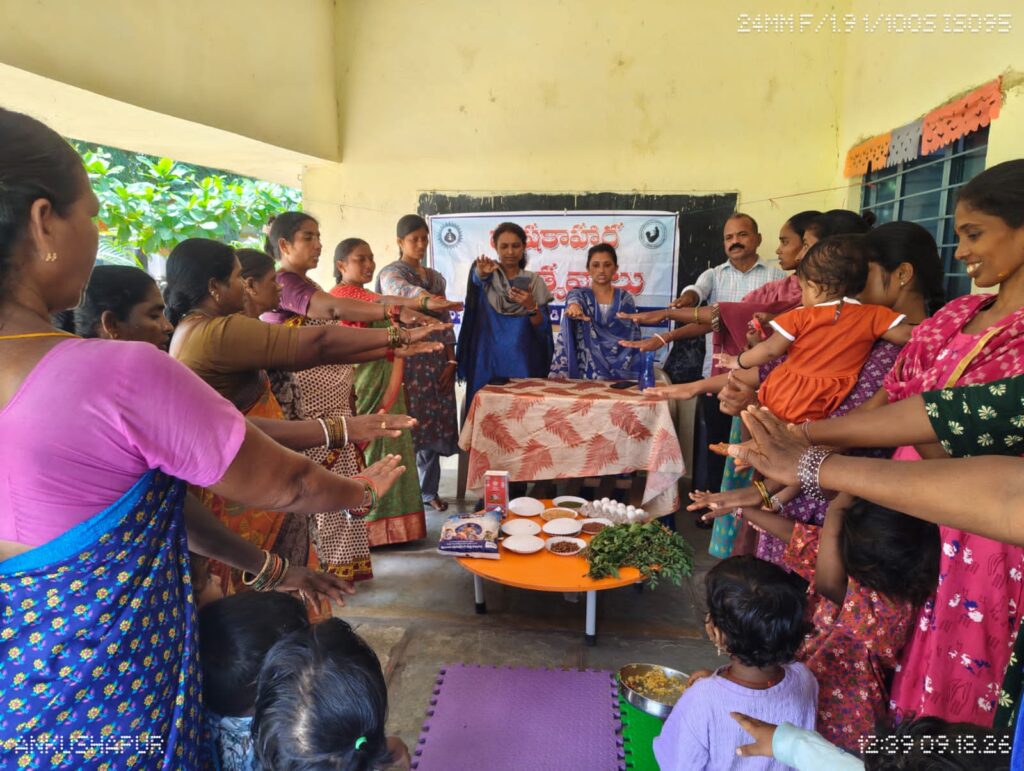 అంగన్వాడీ కేంద్రంలో పోషణ మాసం కార్యక్రమం