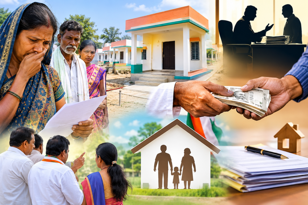పైసలు ఇస్తేనే.. ఇందిరమ్మ ఇళ్లు.!